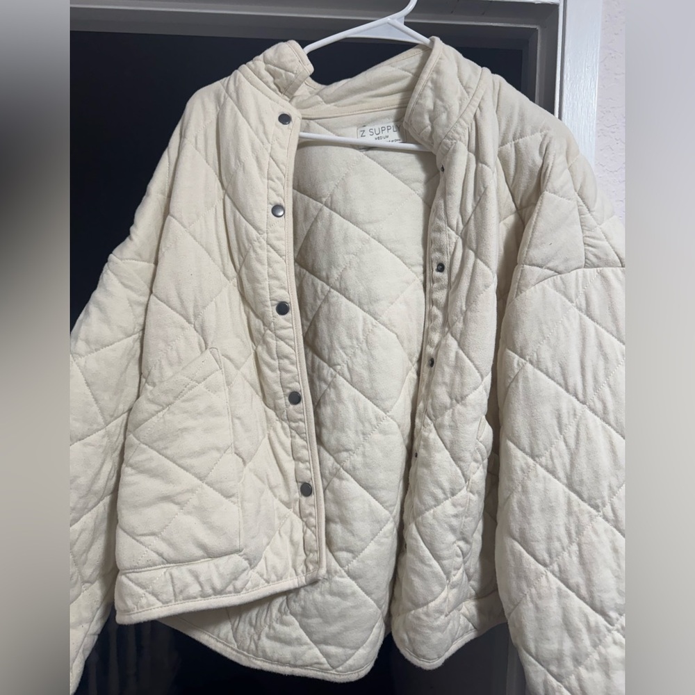Z Supply Off-White Quilted Jacket
